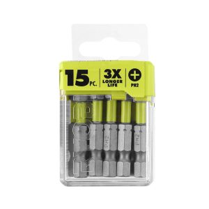 15 PC. 2" BULK IMPACT DRIVE BIT SET